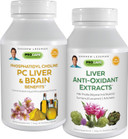 Andrew Lessman Pc Liver And Brain Benefits + Liver Anti-Oxidant Extracts Kit: 300 Capsules (180+120) - Phosphatidyl Choline, Milk Thistle, Artichoke, Curcumin