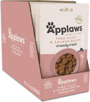 Applaws Natural Limited Ingredient Crunchy Cat Treats, High-Protein & Grain-Free Tuna & Salmon Snacks For Cats (12 X 2.0Oz Bags)