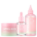 Aprilskin Pink Aloe Facial Polish Cleanser With Vita Toner And Mucin Serum