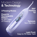 Aquasonic Icon Water Flosser For Teeth  Cordless Rechargeable Oral Irrigator  Waterproof, Portable Dental Cleaning With Jet Tip  Braces Home Travel - Lilac