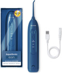 Aquasonic Icon Water Flosser For Teeth  Cordless Rechargeable Oral Irrigator  Waterproof, Portable Dental Cleaning With Jet Tip  Braces Home Travel - Navy