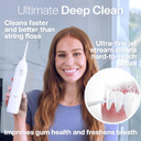 Aquasonic Icon Water Flosser For Teeth  Cordless Rechargeable Oral Irrigator  Waterproof, Portable Dental Cleaning With Jet Tip  Braces Home Travel - Pearl