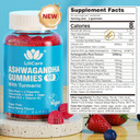 Ashwagandha Gummies, 2000Mg Organic Ashwa Root Extract Supplement For Women & Men - 60 Count - Ashwagandha Blend Gummies Combination Supplements
