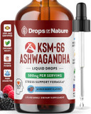 Ashwagandha Ksm 66 Liquid Drops - Vegan, Gmo Free, Fast Absorbing Form - Ashwagandha Supplement For Daily Wellness Support - Promotes Focus And Clarity - Supports Daily Vitality (Mixed Berry, 60Ml)