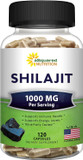 Asquared Nutrition Shilajit 1000Mg - 120 Capsules - Pure Shilajit Extract Supplement And Powder Complex Pills - Natural Humic & Fulvic Acid & Trace Minerals - Alternative To Resin & Drops