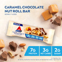 Atkins Caramel Chocolate Nut Roll Snack Bar, Protein Snack , 7G Protein, 2G Sugar, Rich In Fiber, 16 Count