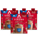 Atkins Strong High Protein Shake, Milk Chocolate Flavored, 30G Protein, Low Carb And Low Sugar Shake, Keto Friendly, Gluten Free, Muscle And Gut Health Support Complex, 12 Count