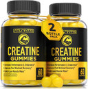 Atlantis Nutrition Creatine Monohydrate Gummies For Strength & Athletic Performance - 5G Creatine Per Serving - Build Muscle, Boost Performance & Endurance & Improve Post Workout Recovery - 120 Count