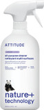 Attitude All-Purpose Cleaner Refill, Ewg Verified, Plant-Based & Vegan, Multi-Surface Cleaning Spray, Citrus Zest Scent, 67.6 Fl Oz