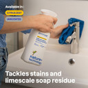 Attitude Bathroom Cleaner Spray, Ewg Verified, Plant-Based & Vegan, Safe For Bathroom Surfaces, Tiles, Tubs, Shower Walls, And Grout, Unscented, 27.1 Fl Oz