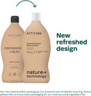 Attitude Dish Soap, Ewg Verified, Plant-Based & Vegan Dishwashing Liquid, Naturally Derived, Italian Lemon Scent, 24 Fl Oz