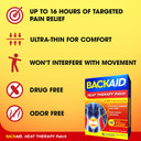 Backaid Heat Therapy Patch, Air-Activated Therapeutic Heat, Wide For Lower Back And Hip Pain Relief, 6 Count