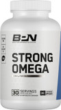 Bare Performance Nutrition, Bpn Strong Omega Fish Oil Soft Gel, 1290Mg Fish Oil Per Capsule, Wild Caught Fish, Sustainably Sourced, Ifos Certified, 30 Servings
