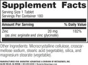 Bariatric Advantage Non Chewable Zinc Chelate, Highly Absorbable 20 Mg Zinc Arginine And Zinc Glycine Tablets For Bariatric Surgery Patients - 180 Tablets
