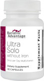 Bariatric Advantage Ultra Solo Without Iron - Once-Per-Day Daily Multivitamin - For Bariatric Patients - With Thiamin, Vitamin A & More - Gluten Free - 30 Capsules