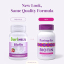 Barimelts Biotin 5000Mcg, 90 Fast-Dissolving Tablets (3-Month Supply), Sugar-Free Bariatric Vitamins For Women, Natural Strawberry Flavor