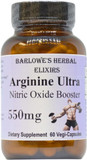 Barlowe'S Herbal Elixirs Arginine Ultra | Arginine With Nitrosigine | Nitric Oxide Booster | 550Mg | 60 Veggie Capsules (Vegan, Kosher, Halal Certified) | Stearate Free | Glass Bottle