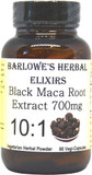 Barlowe'S Herbal Elixirs Black Maca | Peruvian Maca Root Extract | 700 Mg Per Capsule | 60 Veggie Capsules (Vegan, Kosher, Halal) | | Glass Bottle | Third Party Tested