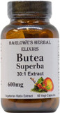 Barlowe'S Herbal Elixirs Butea Superba Extract 30:1 | 600Mg Per Capsule | Thai Male Vitality Herb | 60 Vegan Capsules | High Flavonoid Content | Stearate-Free, Glass Bottled