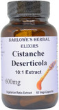 Barlowe'S Herbal Elixirs Cistanche Extract | Cistanche Deserticola | 10:1 | 600 Mg Per Capsule | 60 Veggie Capsules | Stearate Free | Glass Bottle | Non Gmo
