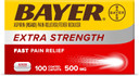Bayer Extra Strength Aspirin 500 Mg, Pain Reliever And Fever Reducer, Head, Muscle, Minor Arthritis, Back, Tooth, And Menstrual Pain, 100 Coated Tablets