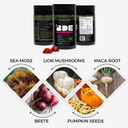 Bde Wildcrafted Sea Moss Gummy Maca Root, Beets, Lions Mane Mushroom, Vitamin D + E - Vegan Collagen, Zinc & Detox, Gut Health - 60 Count