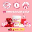 Beauty Collagen Powder-5 Types Of Hydrolyzed Collagen, Sea Moss, Biotin, Keratin, Hyaluronic Acid, Vitamin C And ProbioticsHair, Skin, Nails- All Natural, Made In Usa-45 Servings- Mixed Berry