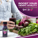 Beet It Circulation Organic Beet Root Juice Shots - 300Mg Dietary Nitrate For Heart Health Support (15 X 2.4 Fl. Oz.), Non-Gmo, Pure Beet Juice Shots, Natural Blood Pressure Support