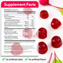 Beet Root Gummies  Beet Gummies  Red Beets Supplements With Beetroot, Grape Seed, Coq10, Vitamin C & B12  60 Beet Chews