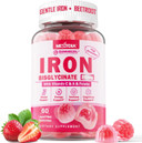 Beet Root Gummies With Iron 26Mg, Iron Supplement W/Vitamin C, Folate, Methyl B12, Zinc, Increase Nitric Oxide & Iron Levels, Energy Boost, Sugar-Free Gentle Iron Beetroot Gummies, 120Cts
