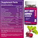 Beet Root Gummies, Beet Root Soft Chews With Beetroot, Grape Seed Extract & Beet Root Powder, Vegan, Non-Gmo, 120 Count