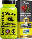 Berberine Supplement 500Mg - Usa Made Berberine 500Mg - Non-Gmo Berberine Hcl - Berberine Supplements With Berberine Powder For Weight Management, Energy, Immune Support - 60 Capsules