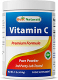 Best Naturals 100% Pure Vitamin C Powder 1 Lb (454 Grams) Powder (Also Called Ascorbic Acid)
