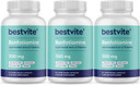 Bestvite Benfotiamine 300Mg (180 Vegetarian Capsules) (60X3) No Stearates - No Silicon Dioxide - Vegan - Non Gmo - Gluten Free