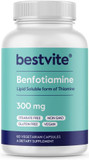 Bestvite Benfotiamine 300Mg (240 Vegetarian Capsules) No Stearates - No Silicon Dioxide - Vegan - Non Gmo - Gluten Free