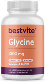 Bestvite Glycine 1000Mg Per Capsule (240 Vegetarian Capsules) - No Stearates - Vegan - Non Gmo - Gluten Free