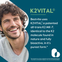Bestvite Vitamin K2 100 Mcg As Mk-7 (240 Vegetarian Capsules)(120X2) - No Stearates - Vegan - Non Gmo - Gluten Free