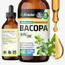 Bio Krauter Bacopa Monnieri Supplement Liquid - Brain Support Brahmi - Alcohol & Sugar Free Liquid Bacopa Herb Drops 4 Fl.Oz