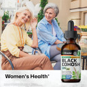 Bio Krauter Black Cohosh Tincture - Vegan Black Cohosh Supplements Women Support - Alcohol And Sugar Free - 4 Fl.Oz