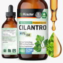 Bio Krauter Cilantro Supplement - Rich Source Of Antioxidants - Natural Cleansing & Detox Cilantro Tincture - Vegan, Alcohol Free Drops 2 Fl. Oz