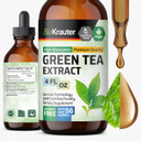Bio Krauter Green Tea Extract Liquid Drops - Green Tea Supplements - Antioxidant Source - Alcohol And Sugar Free - 4 Fl.Oz