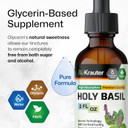 Bio Krauter Holy Basil Tincture - Tulsi Powder Liquid Extract - Supports Calmness And Relaxation - Ursolic Acid Supplement - Alcohol And Sugar Free Holy Basil Extract - Vegan Drops 4 Fl.Oz