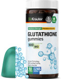 Bio Krauter L-Glutathione Gummies - 500 Mg - 90 Vegan Chews - Reduced Glutathione Supplement For Liver Detox, Immune And Skin Support - Antioxidant Supplement