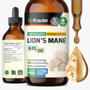 Bio Krauter Lions Mane Liquid Extract - Mushroom Supplement For Brain Support - Vegan Lions Mane Supplement - Alcohol & Sugar Free Drops - 4 Fl.Oz