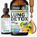Bio Krauter Lung Detox Tincture - Mullein Leaf Liquid Extract - Vegan Lung Cleanse Drops - Respiratory Support Supplement - Mullein, Elderberry, Stinging Nettle, Ginseng & Angelica Extracts - 4 Fl.Oz