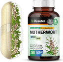 Bio Krauter Motherwort Capsules 1200 Mg - 100 Count - Motherwort Herb Supplement - Promote Relaxation - WomenS Support Capsules