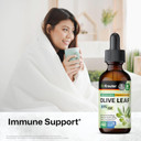 Bio Krauter Olive Leaf Extract Liquid - Olive Leaf Tincture For Immune Support - Alcohol And Sugar Free - Vegan Drops 2 Fl.Oz
