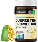 Bio Krauter Quercetin With Bromelain Gummies - 1000 Mg Mix - 60 Vegan Chews - Quercetin Gummies - Vegan Immune Support - Source Of Antioxidants - Gelatine-Free Formula