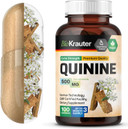 Bio Krauter Quinine For Leg Cramps Capsules 500 Mg - 100 Count - Cinchona Bark Powder - Quinine Capsules - Vegan, No Fillers