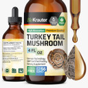 Bio Krauter Turkey Tail Mushroom Supplement - Turkey Tail Extract For Immune Support - Vegan, Alcohol & Sugar Free Drops 4 Fl.Oz